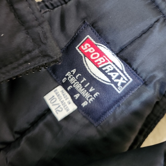 Boy's Black Sportrax Active Performance Gear, Snow Bibs, Size 10/12 - Picture 3 of 9